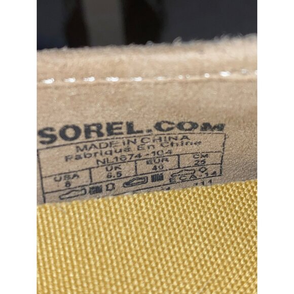 Sorel Womens Casual Slip-Ons Size 8.5 Beige/Brown Canvas & Rubber Handmade Durab - Picture 7 of 7
